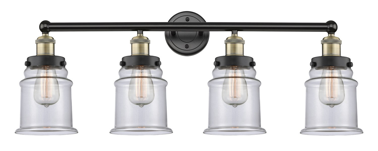 Innovations 616-4W-BAB-G182 Four Light Bath Vanity, Black Antique Brass