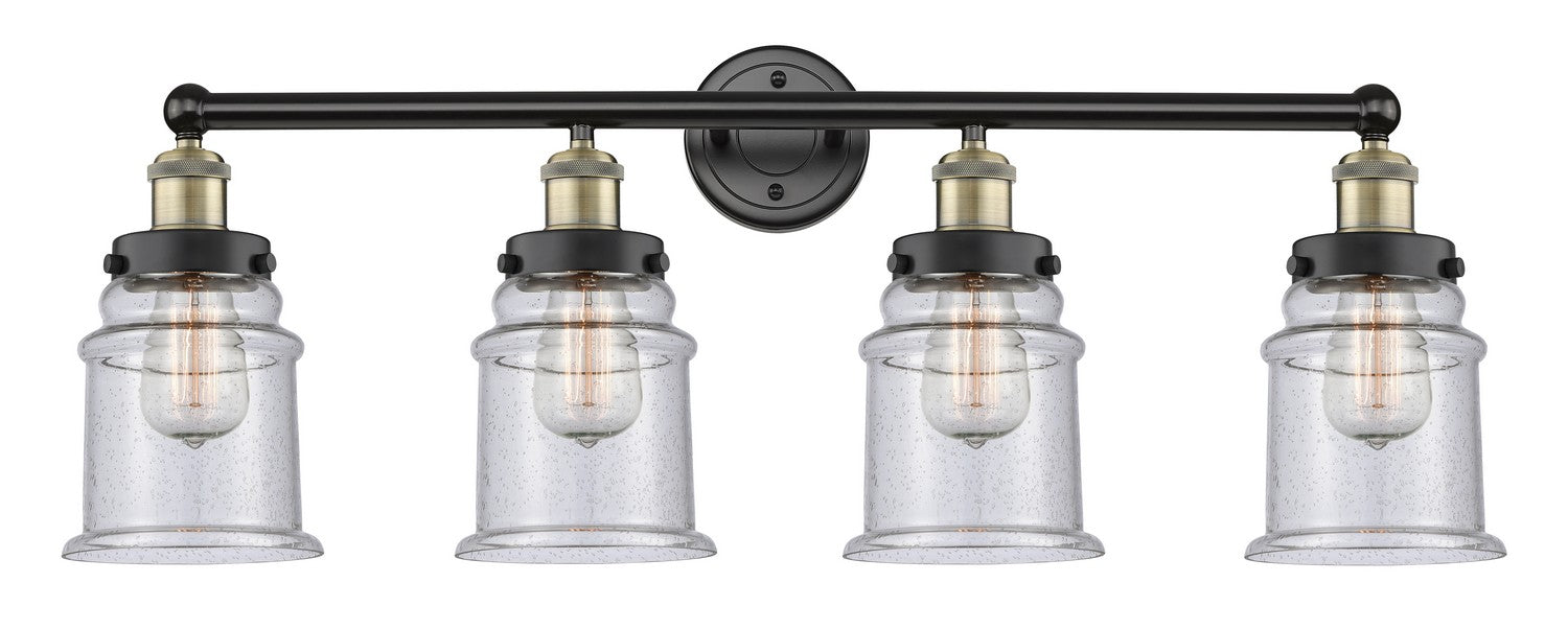 Innovations 616-4W-BAB-G184 Four Light Bath Vanity, Black Antique Brass