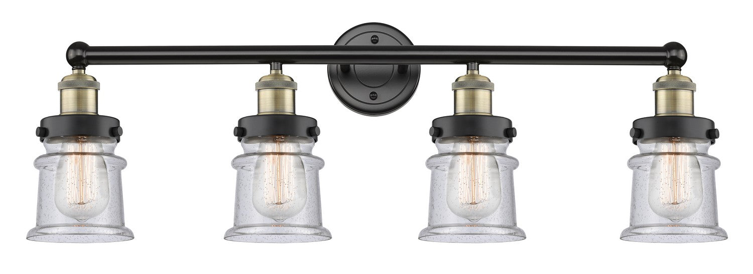 Innovations 616-4W-BAB-G184S Four Light Bath Vanity, Black Antique Brass