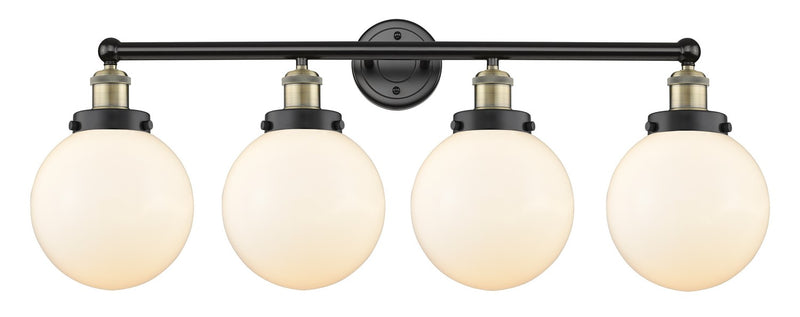 Innovations 616-4W-BAB-G201-8 Four Light Bath Vanity, Black Antique Brass