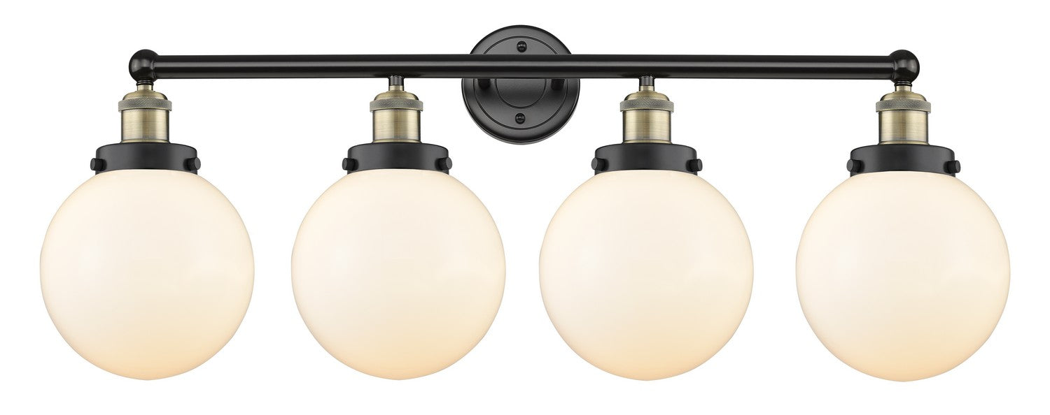 Innovations 616-4W-BAB-G201-8 Four Light Bath Vanity, Black Antique Brass