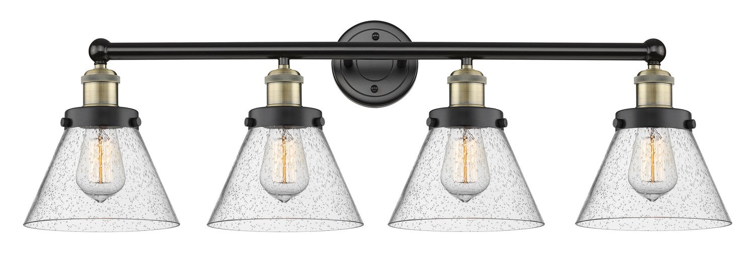 Innovations 616-4W-BAB-G44 Four Light Bath Vanity, Black Antique Brass