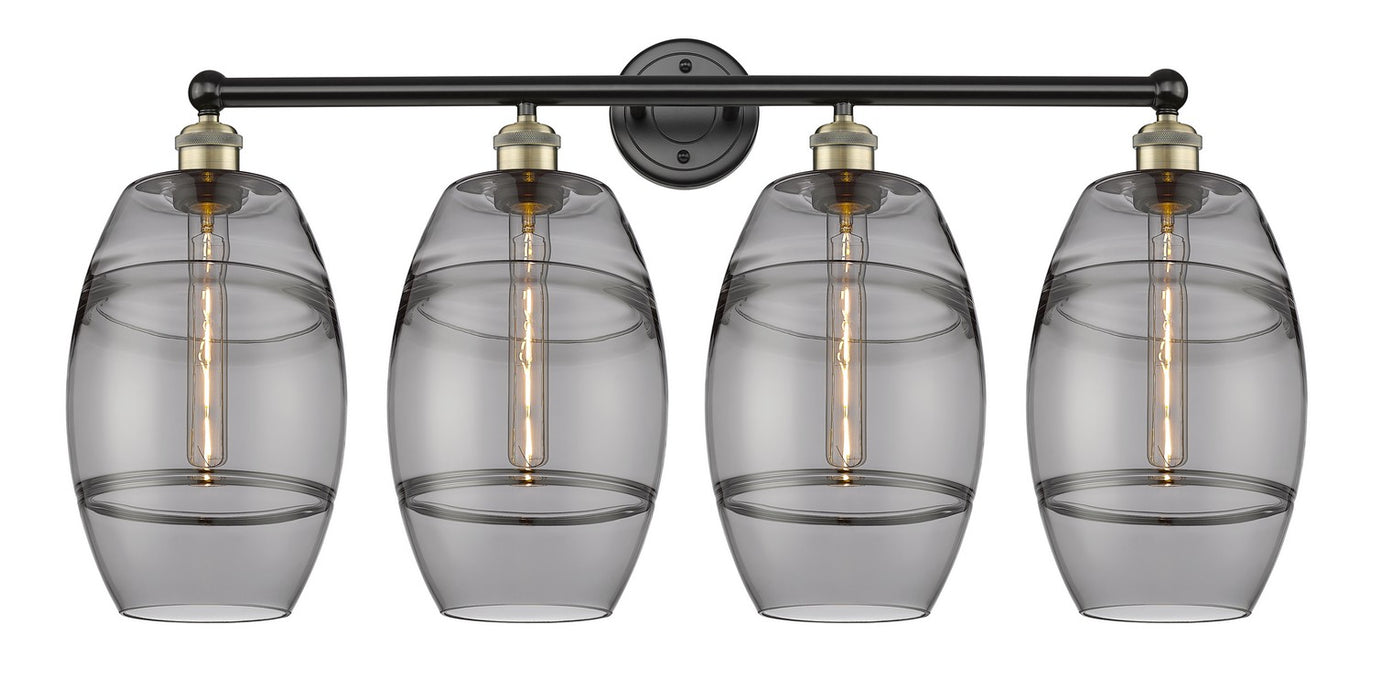 Innovations 616-4W-BAB-G557-8SM Four Light Bath Vanity, Black Antique Brass