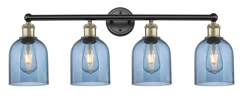 Innovations 616-4W-BAB-G558-6BL Four Light Bath Vanity, Black Antique Brass