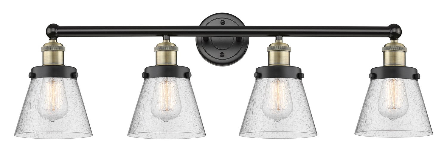 Innovations 616-4W-BAB-G64 Four Light Bath Vanity, Black Antique Brass