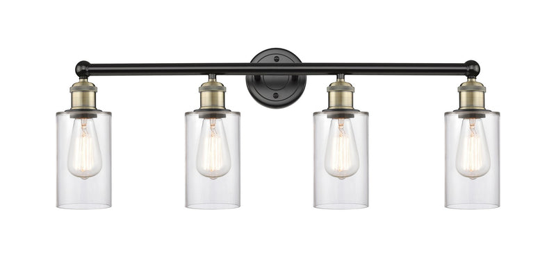 Innovations 616-4W-BAB-G802 Four Light Bath Vanity, Black Antique Brass