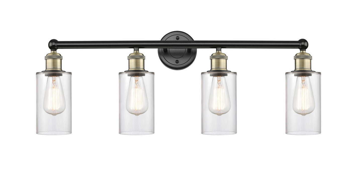 Innovations 616-4W-BAB-G802 Four Light Bath Vanity, Black Antique Brass