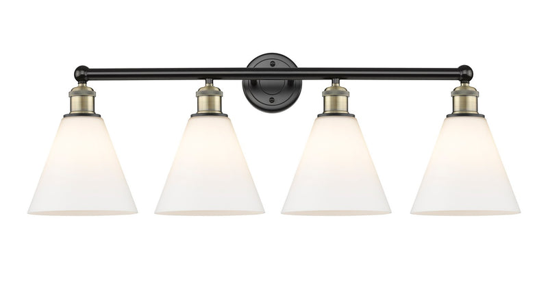 Innovations 616-4W-BAB-GBC-81 Four Light Bath Vanity, Black Antique Brass