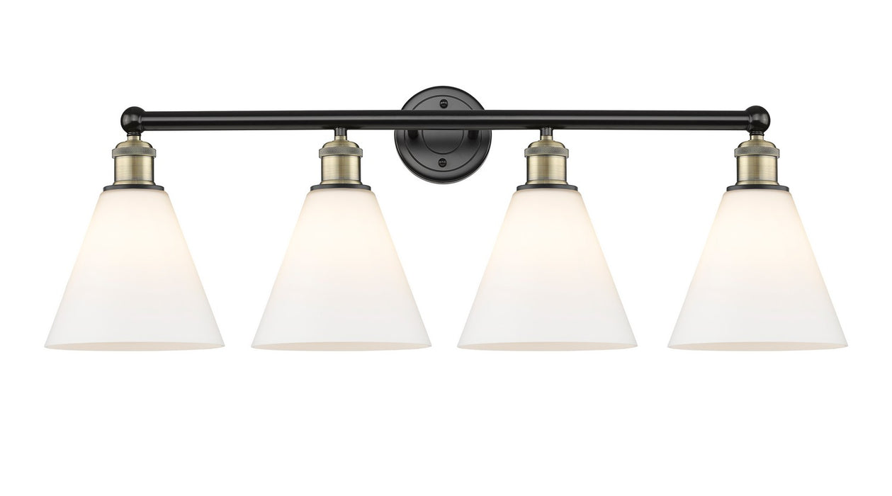 Innovations 616-4W-BAB-GBC-81 Four Light Bath Vanity, Black Antique Brass