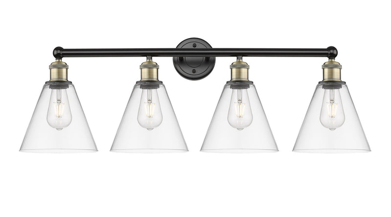 Innovations 616-4W-BAB-GBC-82 Four Light Bath Vanity, Black Antique Brass