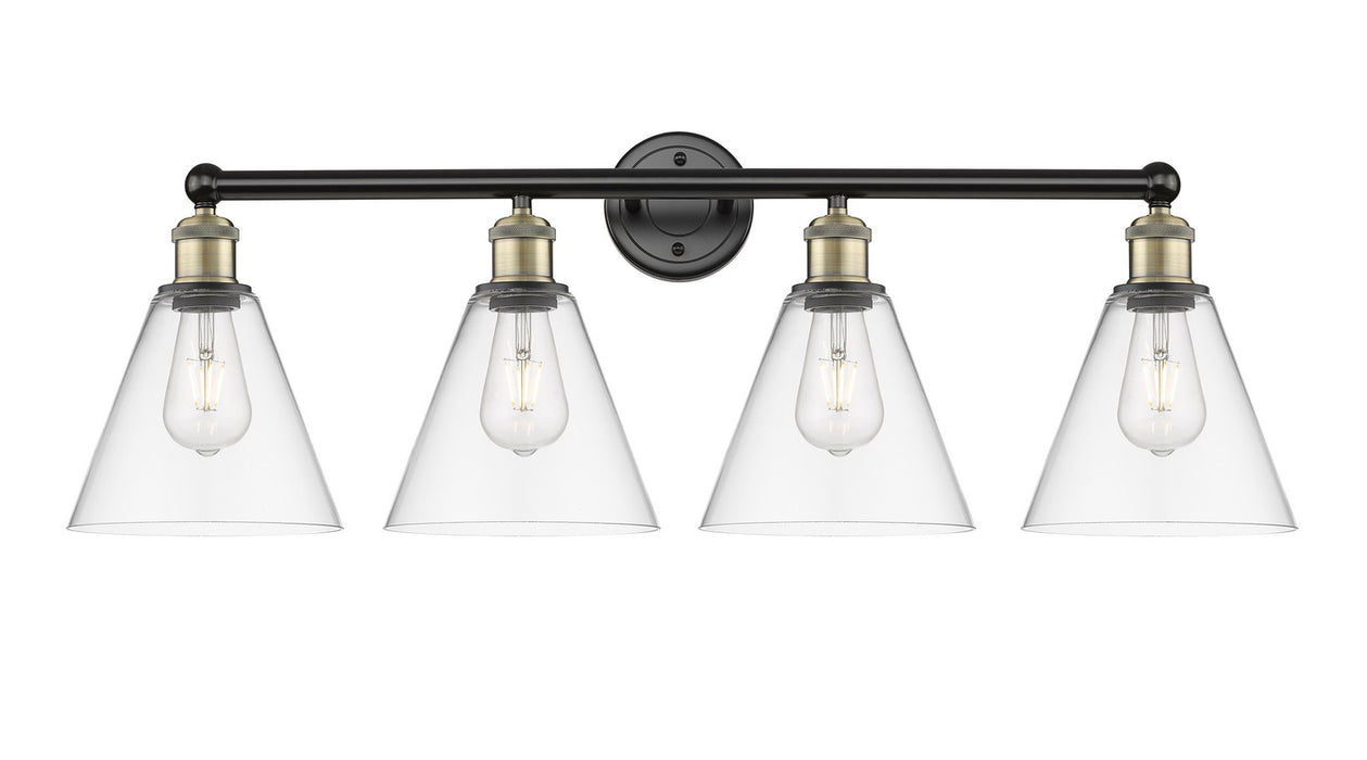 Innovations 616-4W-BAB-GBC-82 Four Light Bath Vanity, Black Antique Brass