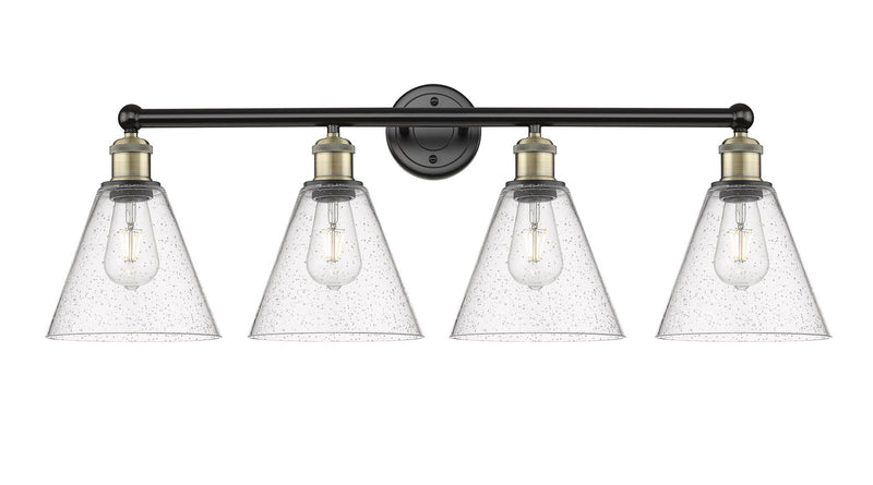 Innovations 616-4W-BAB-GBC-84 Four Light Bath Vanity, Black Antique Brass