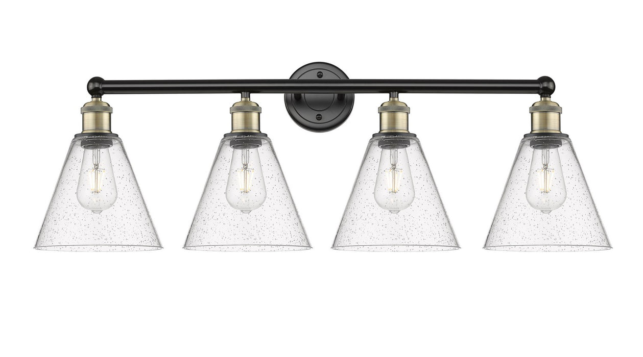 Innovations 616-4W-BAB-GBC-84 Four Light Bath Vanity, Black Antique Brass