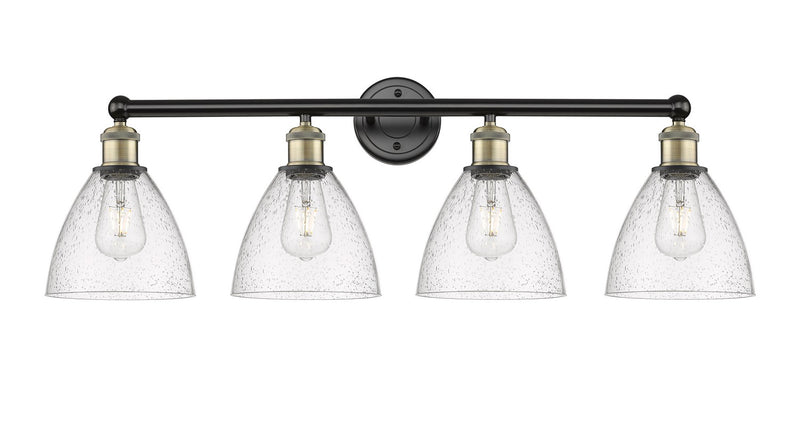 Innovations 616-4W-BAB-GBD-754 Four Light Bath Vanity, Black Antique Brass