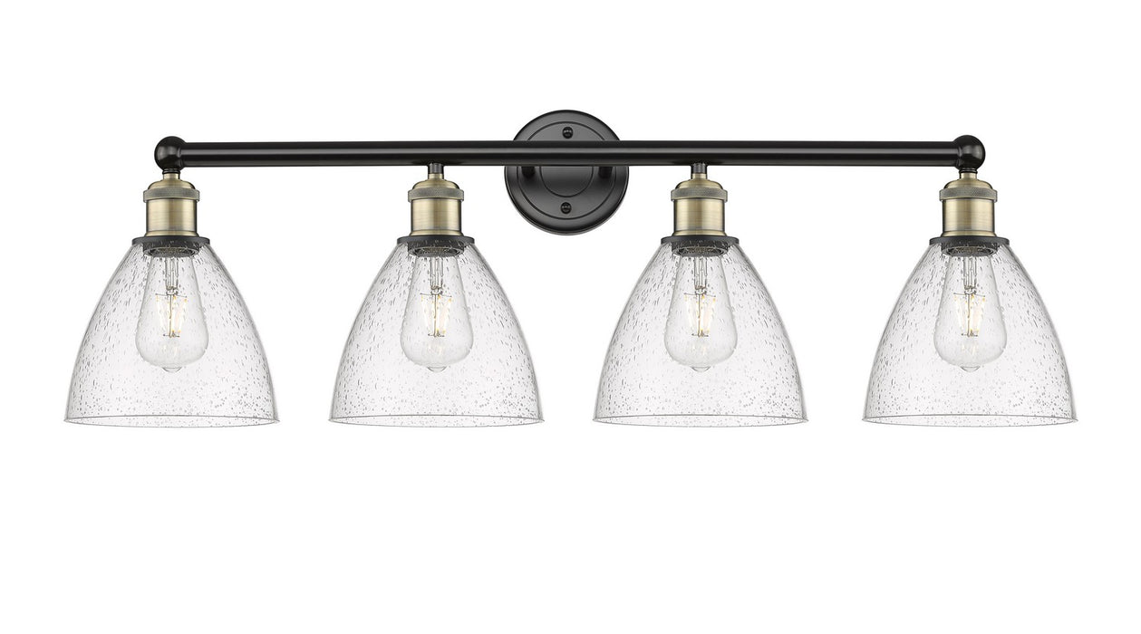 Innovations 616-4W-BAB-GBD-754 Four Light Bath Vanity, Black Antique Brass