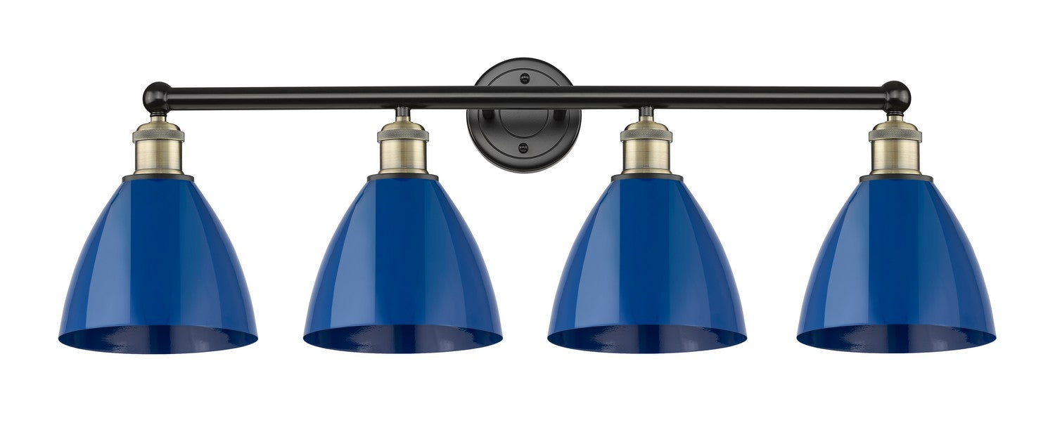 Innovations 616-4W-BAB-MBD-75-BL Four Light Bath Vanity, Black Antique Brass