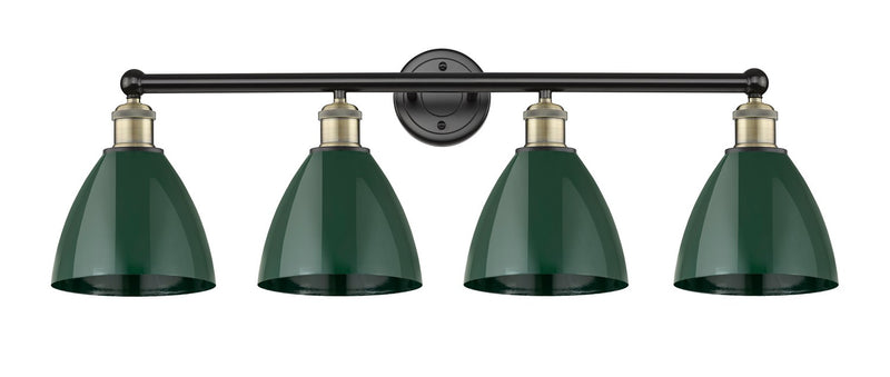 Innovations 616-4W-BAB-MBD-75-GR Four Light Bath Vanity, Black Antique Brass