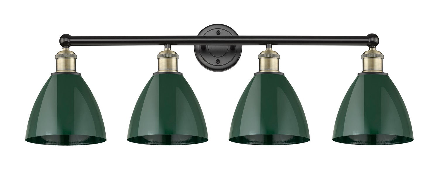 Innovations 616-4W-BAB-MBD-75-GR Four Light Bath Vanity, Black Antique Brass