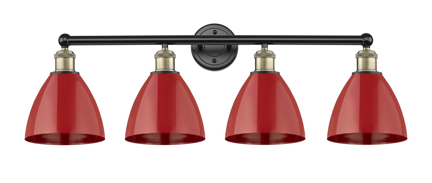 Innovations 616-4W-BAB-MBD-75-RD Four Light Bath Vanity, Black Antique Brass