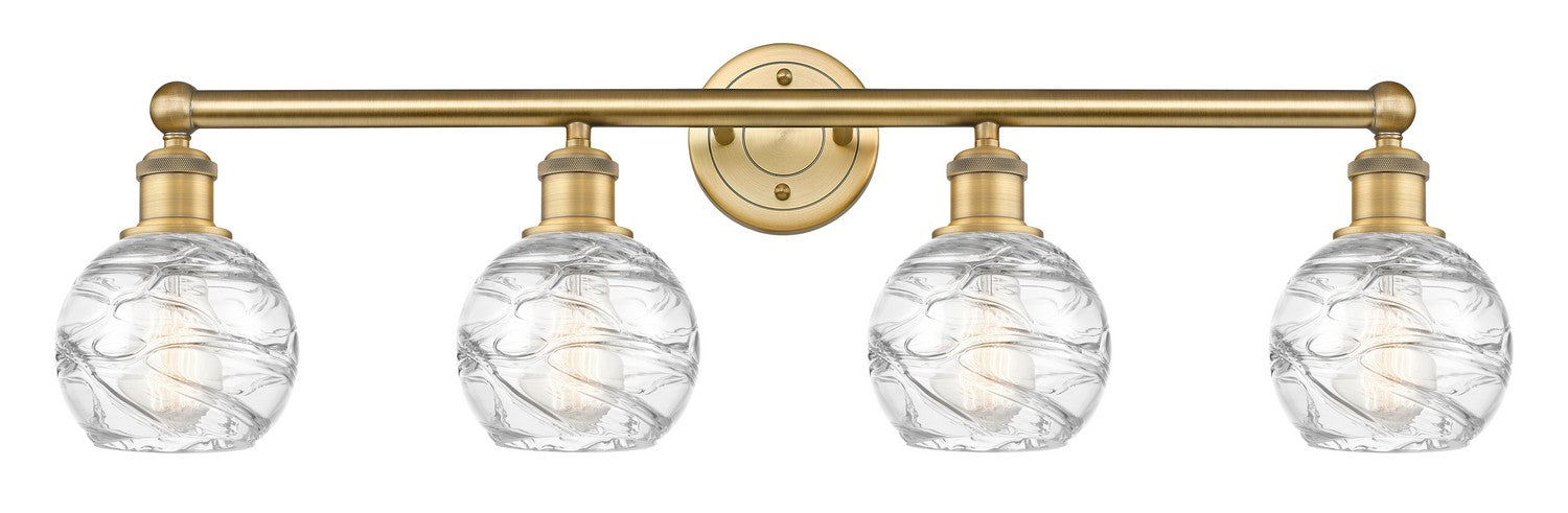 Innovations 616-4W-BB-G1213-6 Four Light Bath Vanity, Brushed Brass