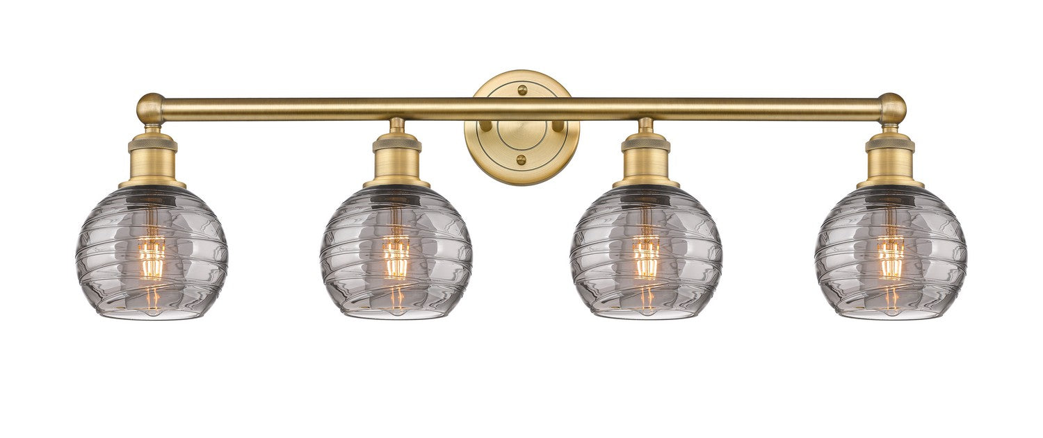 Innovations 616-4W-BB-G1213-6SM Four Light Bath Vanity, Brushed Brass