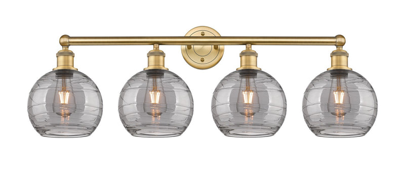 Innovations 616-4W-BB-G1213-8SM Four Light Bath Vanity, Brushed Brass