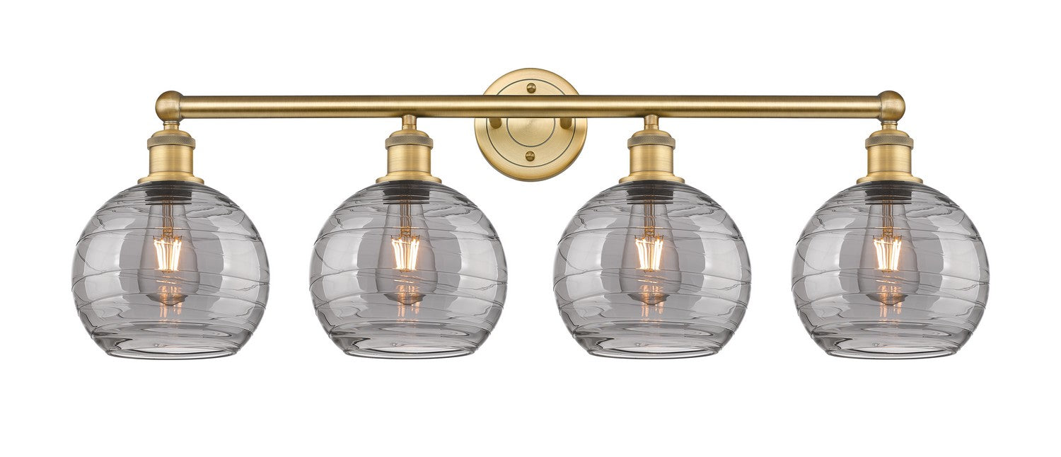 Innovations 616-4W-BB-G1213-8SM Four Light Bath Vanity, Brushed Brass