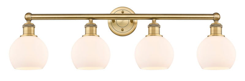 Innovations 616-4W-BB-G121-6 Four Light Bath Vanity, Brushed Brass