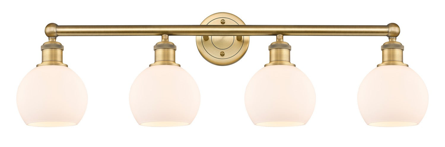 Innovations 616-4W-BB-G121-6 Four Light Bath Vanity, Brushed Brass