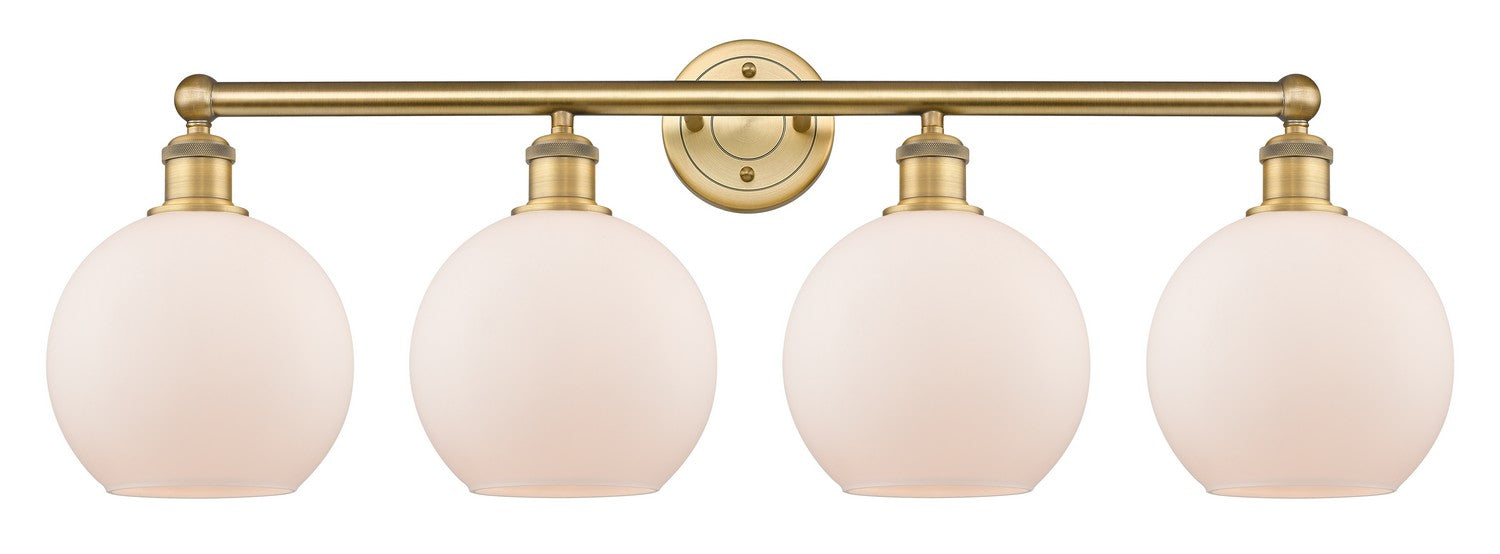 Innovations 616-4W-BB-G121-8 Four Light Bath Vanity, Brushed Brass