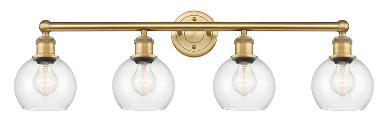 Innovations 616-4W-BB-G122-6 Four Light Bath Vanity, Brushed Brass