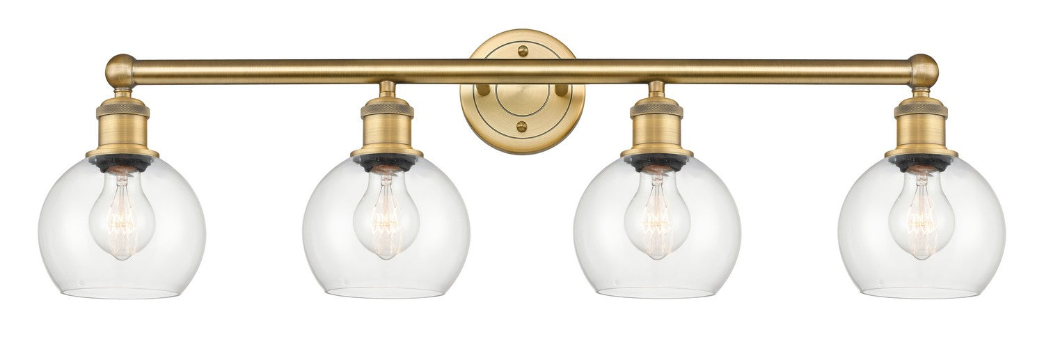 Innovations 616-4W-BB-G122-6 Four Light Bath Vanity, Brushed Brass