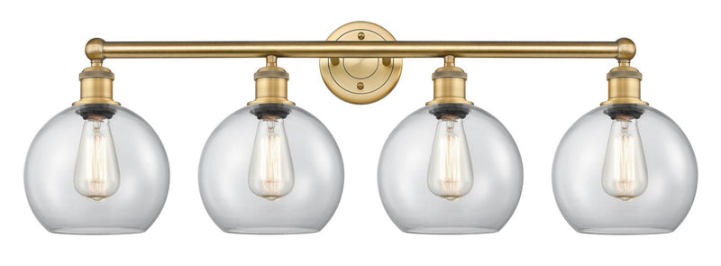 Innovations 616-4W-BB-G122-8 Four Light Bath Vanity, Brushed Brass