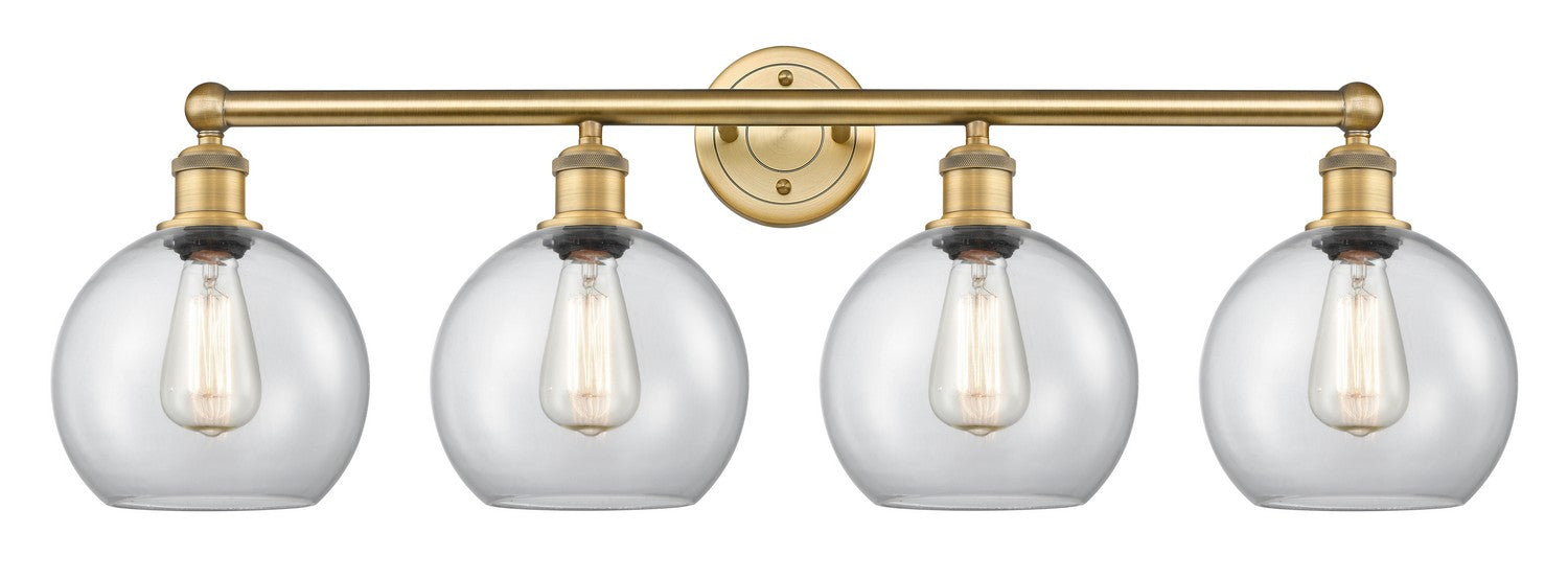 Innovations 616-4W-BB-G122-8 Four Light Bath Vanity, Brushed Brass
