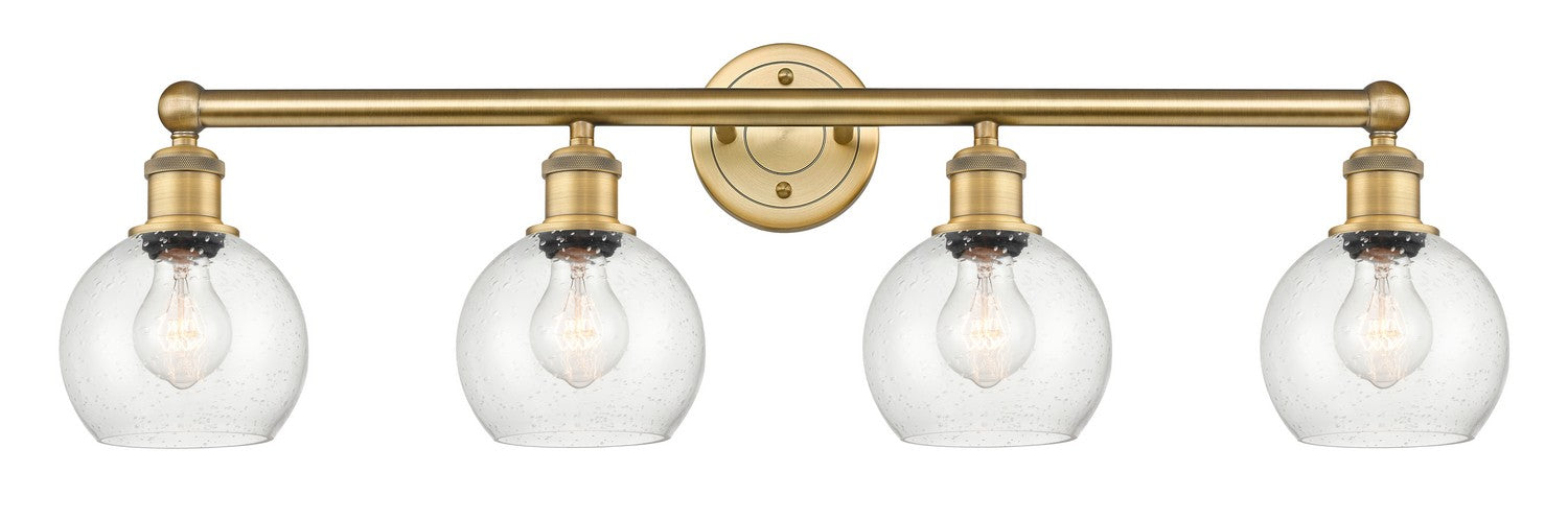 Innovations 616-4W-BB-G124-6 Four Light Bath Vanity, Brushed Brass