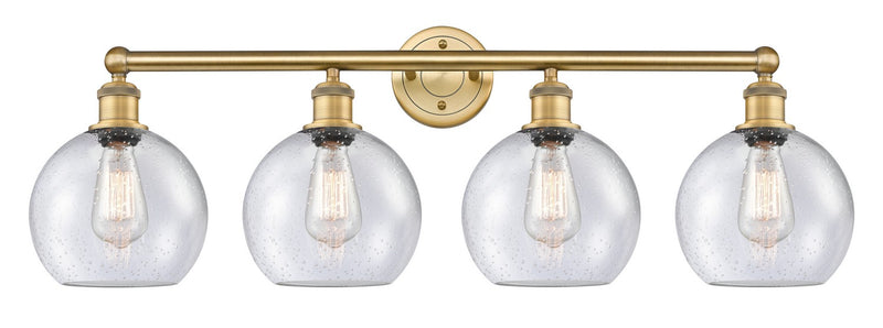 Innovations 616-4W-BB-G124-8 Four Light Bath Vanity, Brushed Brass