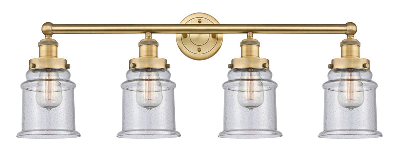 Innovations 616-4W-BB-G184 Four Light Bath Vanity, Brushed Brass