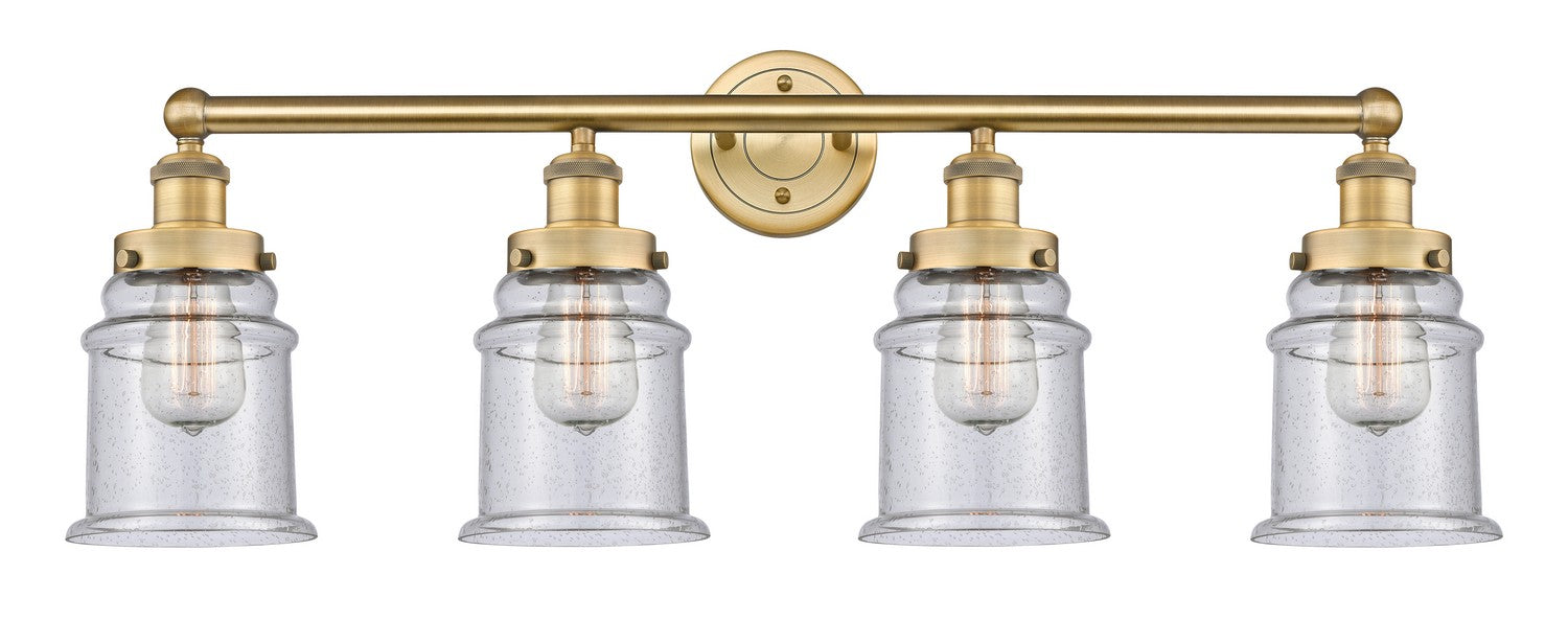Innovations 616-4W-BB-G184 Four Light Bath Vanity, Brushed Brass