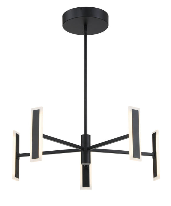 George Kovacs P1415-66A-L LED Chandelier, Coal