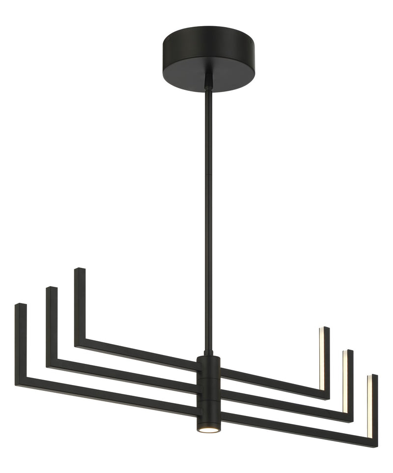 George Kovacs P1476-66A-L LED Chandelier, Coal
