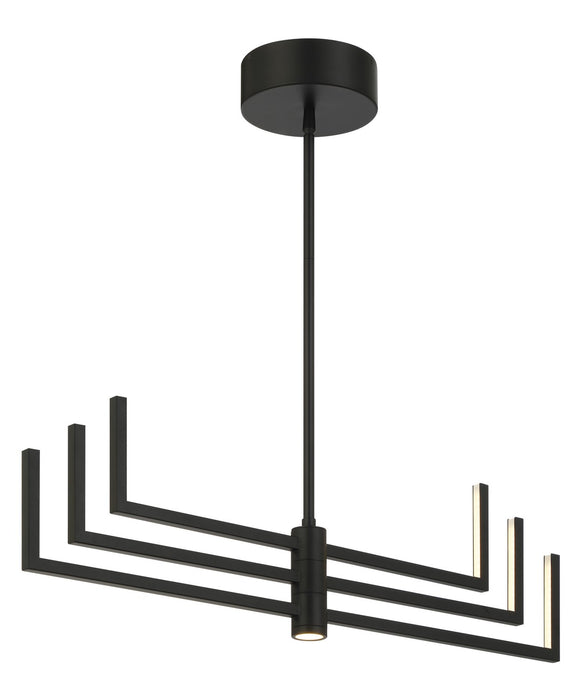 George Kovacs P1476-66A-L LED Chandelier, Coal