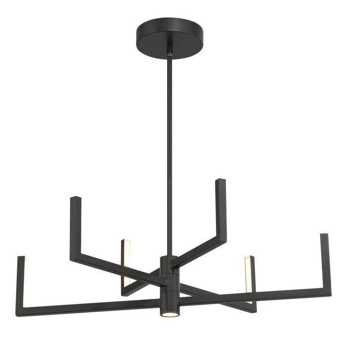 George Kovacs P1476-66A-L LED Chandelier, Coal