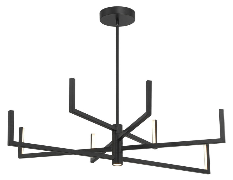 George Kovacs P1478-66A-L LED Chandelier, Coal