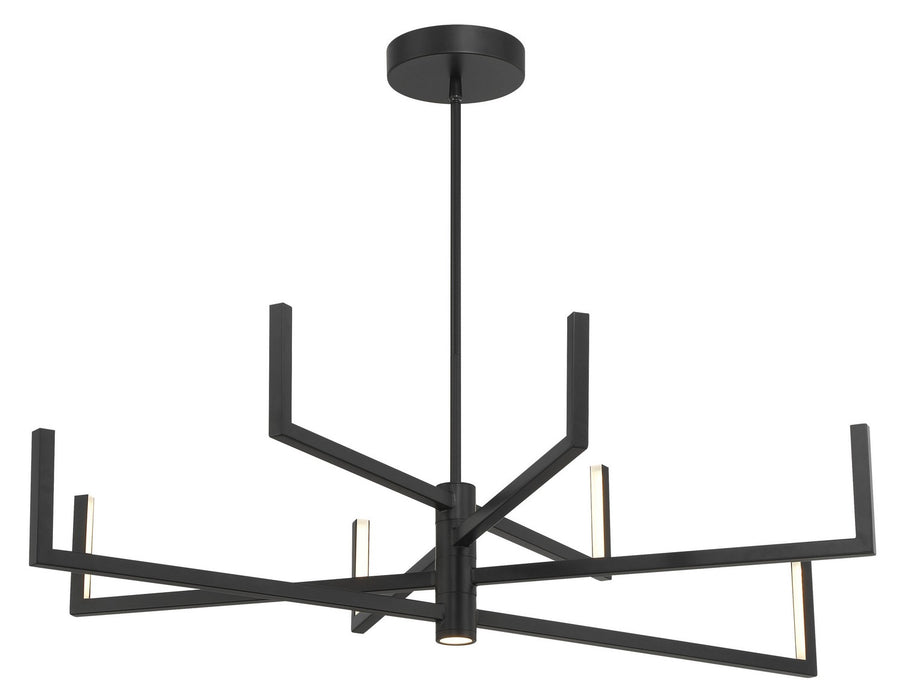 George Kovacs P1478-66A-L LED Chandelier, Coal