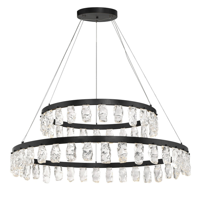 George Kovacs P1499-66A-L LED Chandelier, Coal