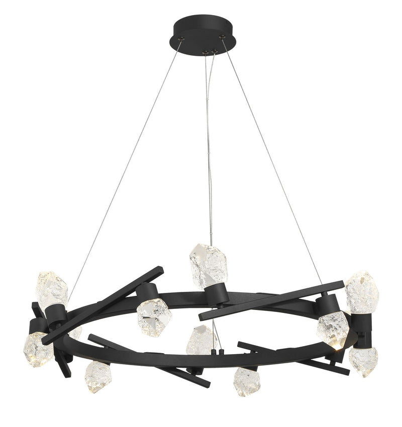 George Kovacs P1537-066-L LED Chandelier, Sand Coal