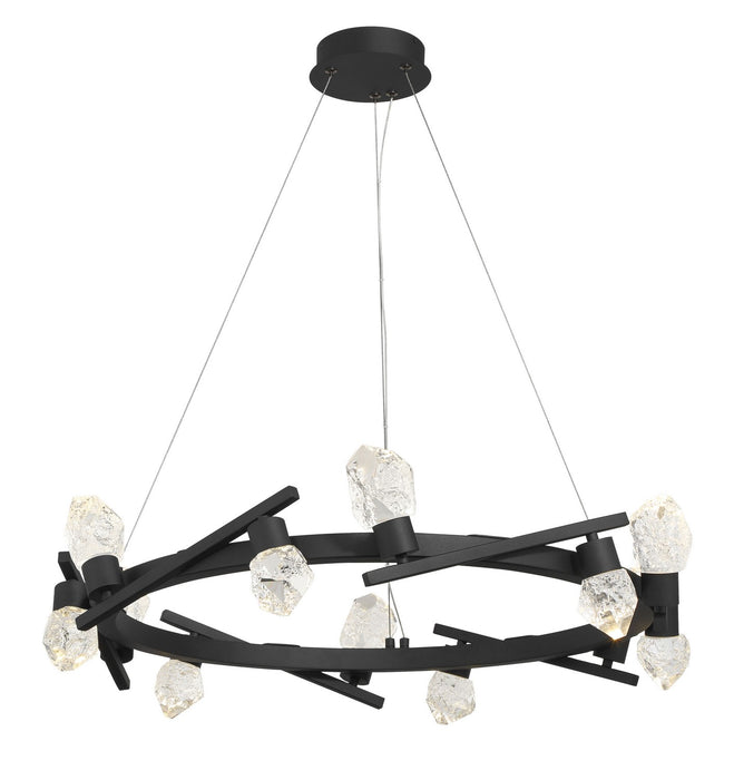 George Kovacs P1537-066-L LED Chandelier, Sand Coal