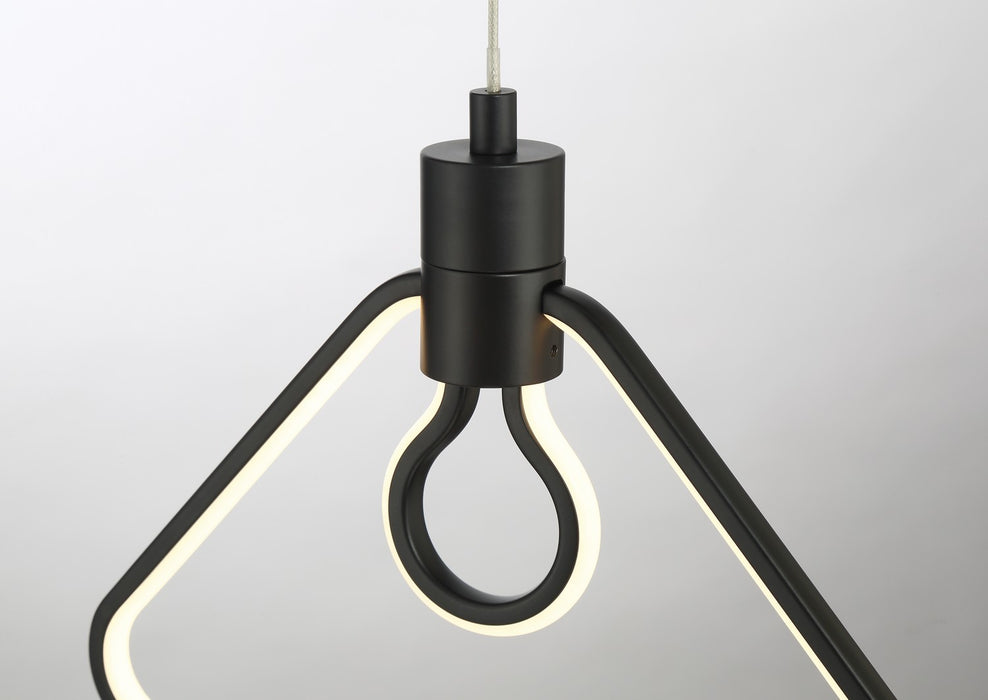 George Kovacs P1905-66A-L LED Pendant, Coal