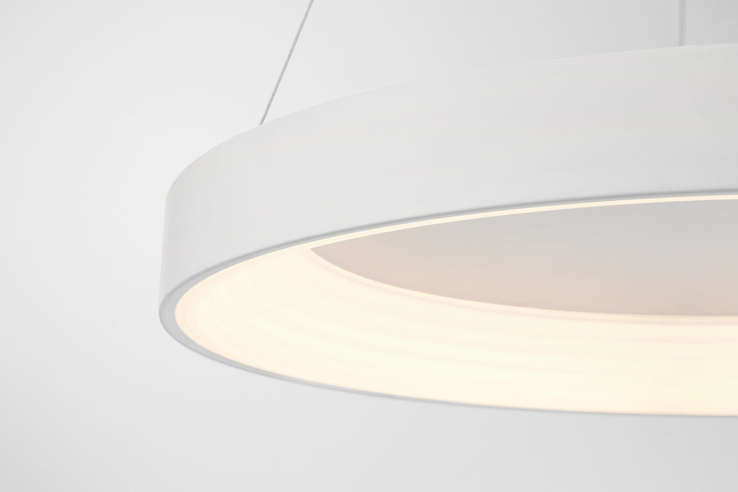 George Kovacs P5555-44B-L LED Pendant, Matte White