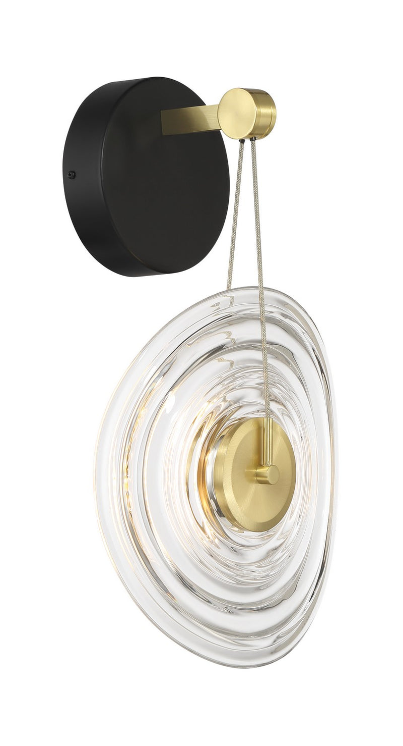 George Kovacs P5602-884-L LED Wall Sconce, Coal And Brushed Gold